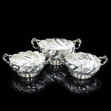 Load image into Gallery viewer, Magnificent Solid Silver Centerpiece Fruit Bowls | Royal Suppliers - Carrington &amp; Co 1890 - Artisan Antiques
