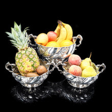 Load image into Gallery viewer, Magnificent Solid Silver Centerpiece Fruit Bowls | Royal Suppliers - Carrington &amp; Co 1890 - Artisan Antiques
