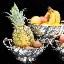 Load image into Gallery viewer, Magnificent Solid Silver Centerpiece Fruit Bowls | Royal Suppliers - Carrington &amp; Co 1890 - Artisan Antiques
