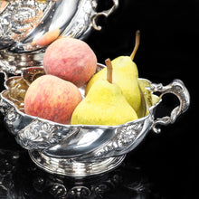 Load image into Gallery viewer, Magnificent Solid Silver Centerpiece Fruit Bowls | Royal Suppliers - Carrington &amp; Co 1890 - Artisan Antiques
