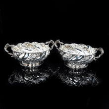 Load image into Gallery viewer, Magnificent Solid Silver Centerpiece Fruit Bowls | Royal Suppliers - Carrington &amp; Co 1890 - Artisan Antiques
