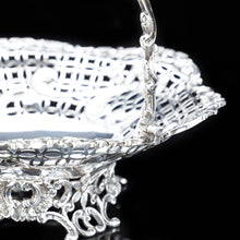 Load image into Gallery viewer, Victorian Solid Silver Fruit/Bonbon Basket Dish - William Comyns 1890 - Artisan Antiques
