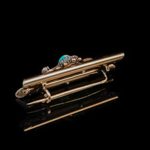 Load image into Gallery viewer, Antique 14K Rose Gold Opal &amp; Seeded Pearl Brooch
