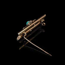 Load image into Gallery viewer, Antique 14K Rose Gold Opal &amp; Seeded Pearl Brooch
