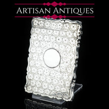 Load image into Gallery viewer, Antique Victorian Silver Card Case with Unique Floral Motif - George Unite 1885 - Artisan Antiques
