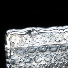 Load image into Gallery viewer, Antique Victorian Silver Card Case with Unique Floral Motif - George Unite 1885 - Artisan Antiques
