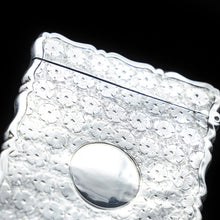 Load image into Gallery viewer, Antique Victorian Silver Card Case with Unique Floral Motif - George Unite 1885 - Artisan Antiques
