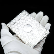 Load image into Gallery viewer, Antique Victorian Silver Card Case with Unique Floral Motif - George Unite 1885 - Artisan Antiques
