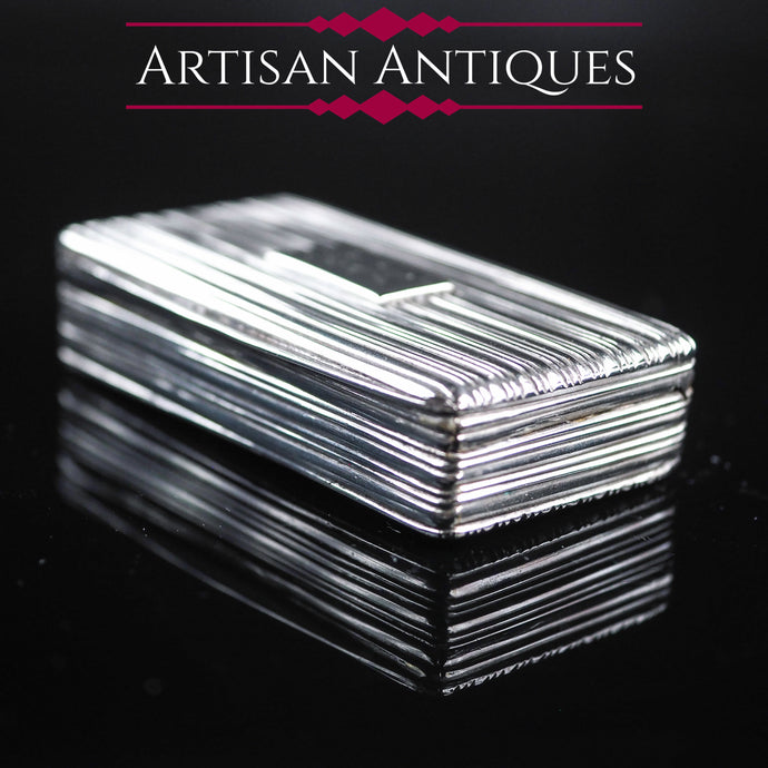 Antique English Georgian Silver Snuff Box - c.1784 - Artisan Antiques