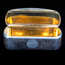 Load image into Gallery viewer, Antique Imperial Russian Silver Snuff Box - Star Niello Pattern - Artisan Antiques
