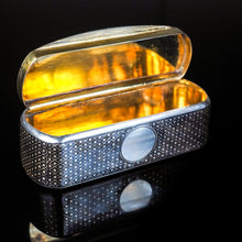 Load image into Gallery viewer, Antique Imperial Russian Silver Snuff Box - Star Niello Pattern - Artisan Antiques

