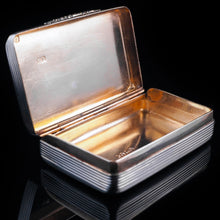 Load image into Gallery viewer, Antique English Solid Silver &amp; Gold Gilt Snuff Box - London 1841 - Artisan Antiques
