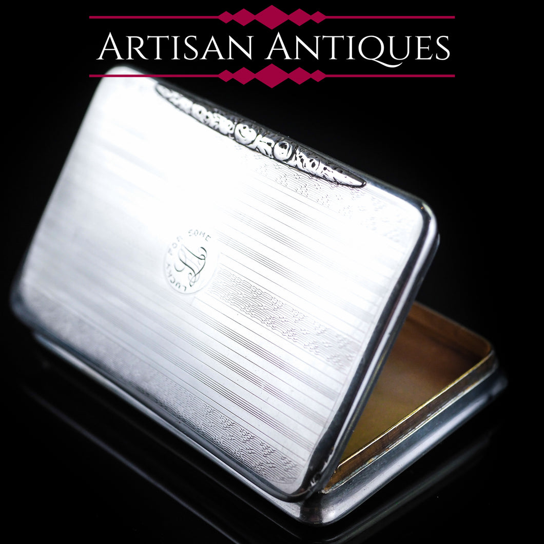 Antique German Rectangular Pocket Snuff Box - c.20th Century - Artisan Antiques