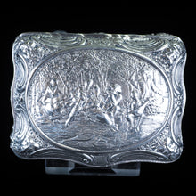Load image into Gallery viewer, Antique German Silver Table Snuff Box Repousse c.1840 - Artisan Antiques
