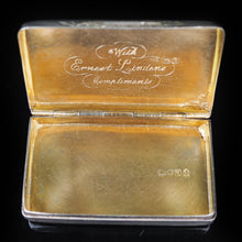 Load image into Gallery viewer, Antique English Solid Silver Snuff Box with Gilt Interior - London 1831 - Artisan Antiques

