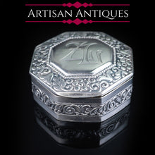 Load image into Gallery viewer, Antique Octagonal German Silver Snuff Box  c.1870 - Artisan Antiques
