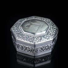 Load image into Gallery viewer, Antique Octagonal German Silver Snuff Box  c.1870 - Artisan Antiques
