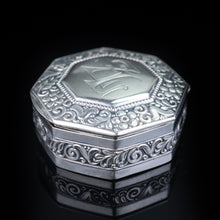 Load image into Gallery viewer, Antique Octagonal German Silver Snuff Box  c.1870 - Artisan Antiques
