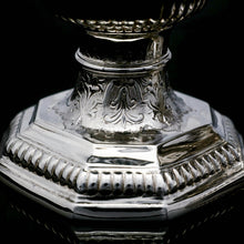 Load image into Gallery viewer, A Unique Antique Pair of Solid Silver Salt Cellars, Pedestal Design - Daniel &amp; John Wellby 1886 - Artisan Antiques
