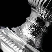 Load image into Gallery viewer, A Unique Antique Pair of Solid Silver Salt Cellars, Pedestal Design - Daniel &amp; John Wellby 1886 - Artisan Antiques
