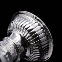 Load image into Gallery viewer, A Unique Antique Pair of Solid Silver Salt Cellars, Pedestal Design - Daniel &amp; John Wellby 1886 - Artisan Antiques
