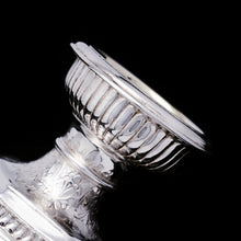 Load image into Gallery viewer, A Unique Antique Pair of Solid Silver Salt Cellars, Pedestal Design - Daniel &amp; John Wellby 1886 - Artisan Antiques
