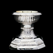 Load image into Gallery viewer, A Unique Antique Pair of Solid Silver Salt Cellars, Pedestal Design - Daniel &amp; John Wellby 1886 - Artisan Antiques
