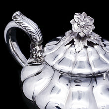 Load image into Gallery viewer, Antique Georgian Solid Silver Teapot &#39;Melon Shaped&#39; - Robert Hennell 1836 - Artisan Antiques
