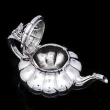 Load image into Gallery viewer, Antique Georgian Solid Silver Teapot &#39;Melon Shaped&#39; - Robert Hennell 1836 - Artisan Antiques
