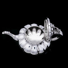 Load image into Gallery viewer, Antique Georgian Solid Silver Teapot &#39;Melon Shaped&#39; - Robert Hennell 1836 - Artisan Antiques
