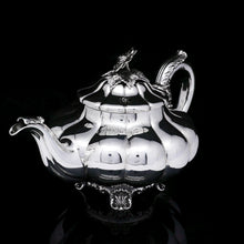 Load image into Gallery viewer, Antique Georgian Solid Silver Teapot &#39;Melon Shaped&#39; - Robert Hennell 1836 - Artisan Antiques
