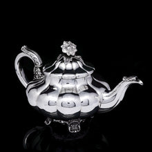 Load image into Gallery viewer, Antique Georgian Solid Silver Teapot &#39;Melon Shaped&#39; - Robert Hennell 1836 - Artisan Antiques
