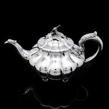 Load image into Gallery viewer, Antique Georgian Solid Silver Teapot &#39;Melon Shaped&#39; - Robert Hennell 1836 - Artisan Antiques
