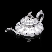 Load image into Gallery viewer, Antique Georgian Solid Silver Teapot &#39;Melon Shaped&#39; - Robert Hennell 1836 - Artisan Antiques
