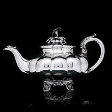Load image into Gallery viewer, Antique Georgian Solid Silver Teapot &#39;Melon Shaped&#39; - Robert Hennell 1836 - Artisan Antiques
