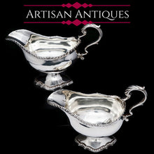 Load image into Gallery viewer, A Pair of Georgian Solid Silver Pedestal Sauce Boats - William Collins 1774 - Artisan Antiques
