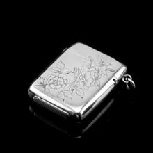 Load image into Gallery viewer, Antique Victorian Solid Silver Vesta Case Aesthetic Style Engravings - Joseph Whitten 1885
