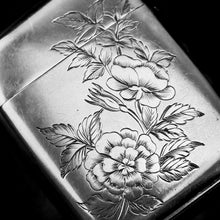 Load image into Gallery viewer, Antique Victorian Solid Silver Vesta Case Aesthetic Style Engravings - Joseph Whitten 1885
