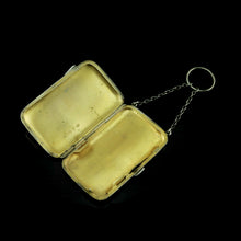 Load image into Gallery viewer, Antique Solid Silver Blue Enamel Guilloche Cigarette Case - Robert Chandler 1916
