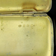 Load image into Gallery viewer, Antique Solid Silver Blue Enamel Guilloche Cigarette Case - Robert Chandler 1916
