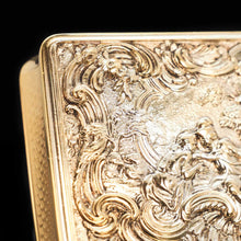Load image into Gallery viewer, Magnificent Silver Gilt Georgian Rococo Snuff Box with Shepherd Boy Scene - James Barrat 1816 - Artisan Antiques

