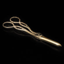 Load image into Gallery viewer, A Victorian Solid Silver Gilt Pair of Grape Scissors - John Gilbert 1864 - Artisan Antiques
