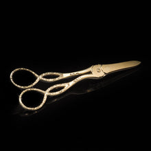 Load image into Gallery viewer, A Victorian Solid Silver Gilt Pair of Grape Scissors - John Gilbert 1864 - Artisan Antiques
