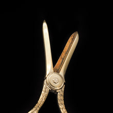 Load image into Gallery viewer, A Victorian Solid Silver Gilt Pair of Grape Scissors - John Gilbert 1864 - Artisan Antiques
