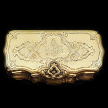 Load image into Gallery viewer, Fully Silver Gilt Table Snuff Box - Austrian 19th Century - Artisan Antiques
