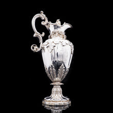 Load image into Gallery viewer, Magnificent Solid Silver Wine Ewer/Jug with Embossed Grape Vines - Henry Wilkinson &amp; Co, 1845 - Artisan Antiques
