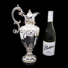 Load image into Gallery viewer, Magnificent Solid Silver Wine Ewer/Jug with Embossed Grape Vines - Henry Wilkinson &amp; Co, 1845 - Artisan Antiques
