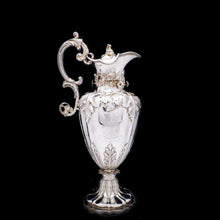 Load image into Gallery viewer, Magnificent Solid Silver Wine Ewer/Jug with Embossed Grape Vines - Henry Wilkinson &amp; Co, 1845 - Artisan Antiques
