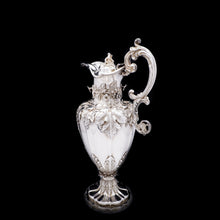 Load image into Gallery viewer, Magnificent Solid Silver Wine Ewer/Jug with Embossed Grape Vines - Henry Wilkinson &amp; Co, 1845 - Artisan Antiques
