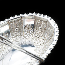 Load image into Gallery viewer, A Victorian Solid Silver Basket with Floral Chasing - William Morton &amp; Sons 1898 - Artisan Antiques
